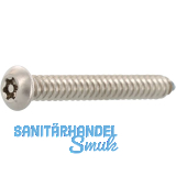 Sicherheitsschraube LKO 4.8x32 Blechschraube TX25 und PIN - Edelstahl A2