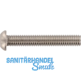 ~ISO7380-1 Sicherheitsschraube FRK M 5x50 mit TX25 und PIN - Edelstahl A2