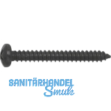 DIN7981C 4.8x 25 PH-Kreuzschlitz verzinkt schwarz Linsen-Blechschraube ~ISO7049