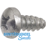 DIN7981F 3.5x13 Phillips-KS verzinkt Linsen-Blechschrauben stumpf ~ISO7049