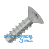 DIN7982C 3.5x 13 Pozi Kreuzschlitz verzinkt Senkkopf-Blechschraube ~ISO 7050