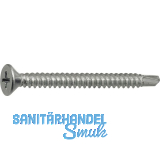 DIN7504O 3.5x 25 Phillips-KS verzinkt Senkkopf-Bohrschraube ~ISO15482