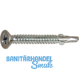 DIN7504 4.8x38 Phillips Kreuzschlitz verzinkt Fl�gelbohrschraube Senkkopf