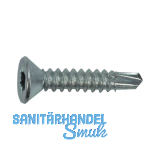 DIN7504O 6.3x 38 Torx30 verzinkt Senkkopf-Bohrschraube