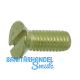 ~ISO2009 M 3x 40 Messing blank Senkschraube mit Schlitz (DIN963A)