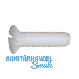 ~DIN963A M 4x 25 PA 6.6 Polyamid natur Senkschraube mit Schlitz
