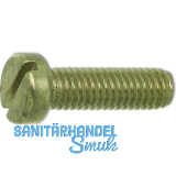 ~ISO1207 M 6x 60 Messing blank Zylinderschraube mit Schlitz (DIN84A)