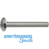 Kombischraube M 6x 35 verzinkt mit Pozidriv Kreuzschlitz und Schlitz