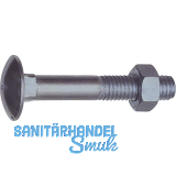 DIN603 M10x 35 verzinkt Torbandschraube mit Mutter