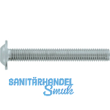 ISO7380-2 010.9 M 6x 14 verzinkt-blau Linsenschraube mit Flansch und ISK