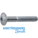 ISO7380-2 010.9 M 6x 35 verzinkt-blau Linsenschraube mit Flansch und ISK