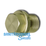 DIN910 G 3/4" A Messing blank Verschlussschraube mit Rohrgewinde