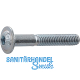 ISO7380-2 010.9 M 5x 30 verzinkt-blau Linsenschraube mit Flansch und ISK