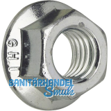 DIN6923/ 8 M 4 verzinkt Sechskantmutter mit Flansch