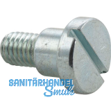 DIN923 4.8/5.8 M 6x16 verzinkt Flachrundschraube mit Schlitz und Ansatz