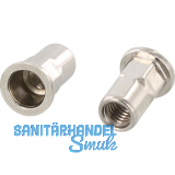 Blindnietmutter Flachkopf M 3x 9 Teilsechskantschaft offen, Edelstahl A2