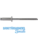 ISO15983 Blindniete Flachkopf 3.2x14 Edelstahl A4 mit Edelstahldorn A4