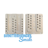 PITZL Doppel HVP 160x180x12 mm Aluminium eloxiert