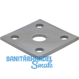 PITZL 5-Lochplatte f�r Gewinde M20 80x80x5 ZiNiP beschichtet