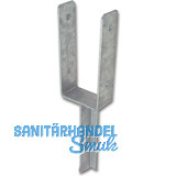 Pfostentr�ger U-Form mit T-Eisen 91 mm feuerverzinkt