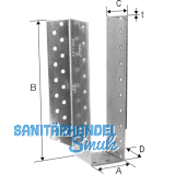 SIMPSON Balkenschuh BSD 160x160 feuerverzinkt aussenliegend mit Bewertung