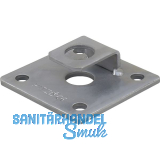 PITZL 5-Lochplatte f�r M24 mit Sicherungslasche 100x100x6 ZiNiP beschichtet