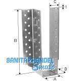 SIMPSON Balkenschuh BSD 140x200 feuerverzinkt aussenliegend mit Bewertung
