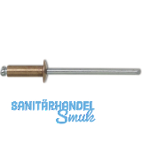 ISO16582 Blindniete Flachrundkopf 4.0x10 Kupfer mit Stahldorn