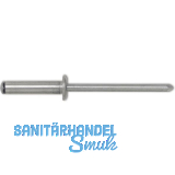 Spreizniete Flachrundkopf 4.0x18 Aluminium mit Stahldorn