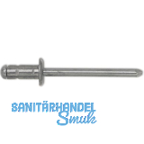 GESIPA Poly Grip Mehrbereichsniete Flachrundkopf 4.8x10 Aluminium mit Stahldorn
