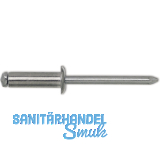 GESIPA Blindniete Flachrundkopf 5.0x30 Aluminium mit Edelstahldorn