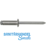 GESIPA Blindniete Flachrundkopf 4.0x 6 Aluminium mit Edelstahldorn