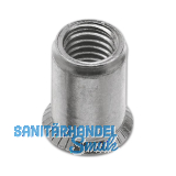 Blindnietmutter Senkkopf Unterkopfverzahnt Rundschaft offen M 5x13.0 Stahl verz.