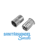 Mikromutter ger�ndelt Rundschaft offen M 5 RC/ROKS 3.5 Edelstahl