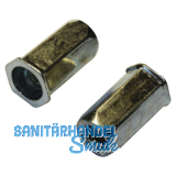 Mikromutter Vollsechskant offen M 6x16.0 Stahl verzinkt