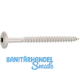 Trespo Fassadenschraube Linsenkopf 4,8x 60 Torx 20 Edelstahl A2