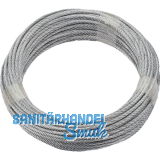 D�RNER + HELMER Ruck-Zuck Stahlseil 3mm, 6x7 + 1 FE verz. Ring 20m