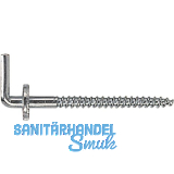 Gerader Schraubhaken f�r Holzgewinde 4.4x68 verzinkt-blau