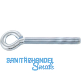 Ringschraube mit metrischem Gewinde M 6x15 verzinkt-blau