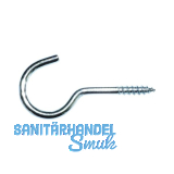 Schraubhaken mit Holzgewinde gebogen 4,3x50 verzinkt-blau