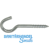 Lusterhaken mit Holzgewinde 4.8x 70 verzinkt-blau