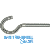 Schraubhaken mit metrischem Gewinde gebogen M 4x50 verzinkt-blau