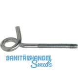 Deckenhaken mit metrischem Gewinde M10x140 verzinkt-blau