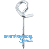 Schaukelhaken mit Holzgewinde 10x130 verzinkt-blau - T�V-gepr�ft