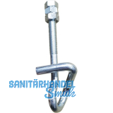 Sicherheitsschaukelhaken metrisches Gewinde M12x160 verzinkt-blau - T�V-gepr�ft