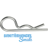 Federstecker einfach 6x105 Federstahl verzinkt ~DIN11024