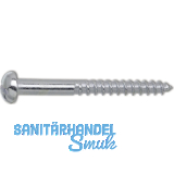 DIN 96 4x 40 Edelstahl A4 Holzschraube Halbrundkopf mit Schlitz