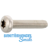 DIN7500PE (CT) Torx 30 M 6x 20 Edelstahl A2 gewindefurchende Linsenschraube