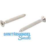 DIN7982C 2.2x 19 Pozi Senkkopf-Blechschraube ~ISO 7050 - Edelstahl A2