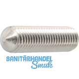 ISO4027 M 3x 10 Edelstahl A2 Gewindestift mit Spitze Innensechskant (DIN914)